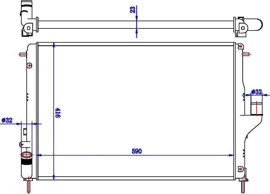 TYC 728-0056-R - Радиатор, охлаждение двигателя abcparts.ee