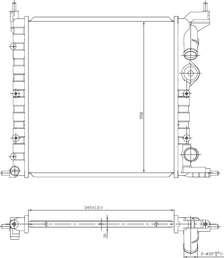 TYC 728-0030 - Радиатор, охлаждение двигателя abcparts.ee
