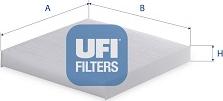 UFI 53.501.00 - Фильтр воздуха в салоне abcparts.ee