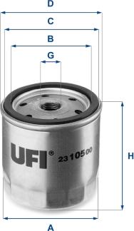 UFI 23.105.00 - Масляный фильтр abcparts.ee
