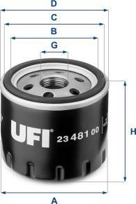 UFI 23.481.00 - Масляный фильтр abcparts.ee