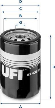 UFI 23.436.00 - Масляный фильтр abcparts.ee