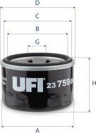 UFI 23.759.00 - Масляный фильтр abcparts.ee