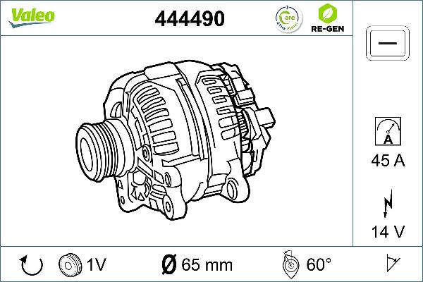 VALEO 444490 - Генератор abcparts.ee