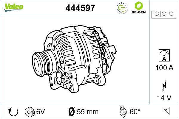 Valeo 444597 - Генератор abcparts.ee