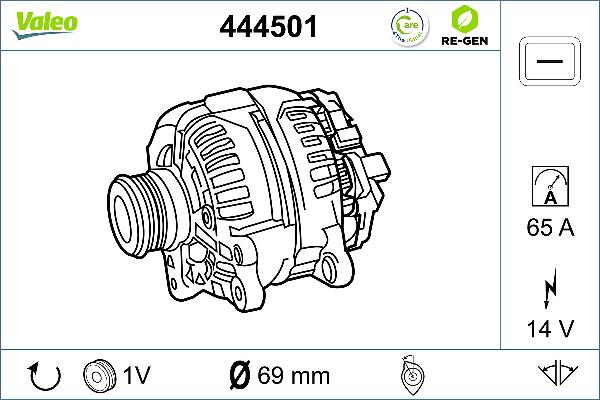 Valeo 444501 - Генератор abcparts.ee