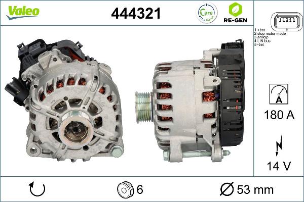 VALEO 444321 - Пусковой генератор abcparts.ee