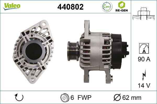 VALEO 440802 - Генератор abcparts.ee
