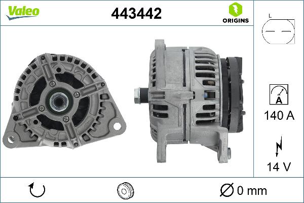 VALEO 443442 - Генератор abcparts.ee