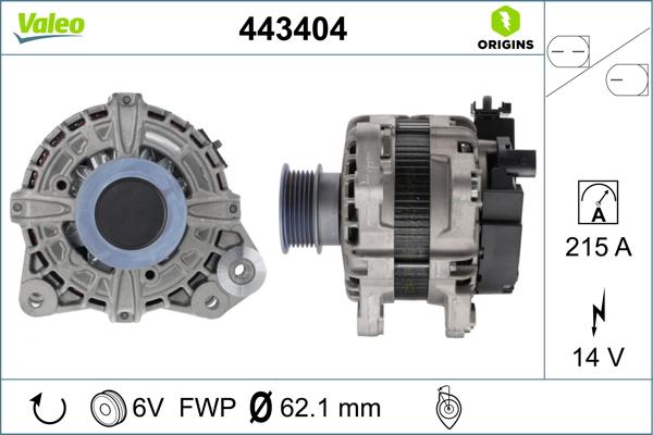 VALEO 443404 - Генератор abcparts.ee