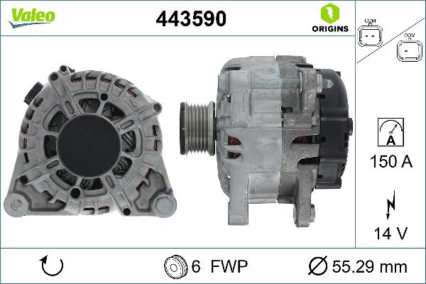 VALEO 443590 - Генератор abcparts.ee