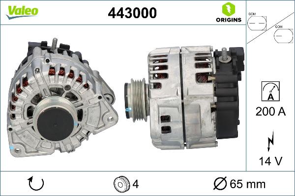 VALEO 443000 - Генератор abcparts.ee
