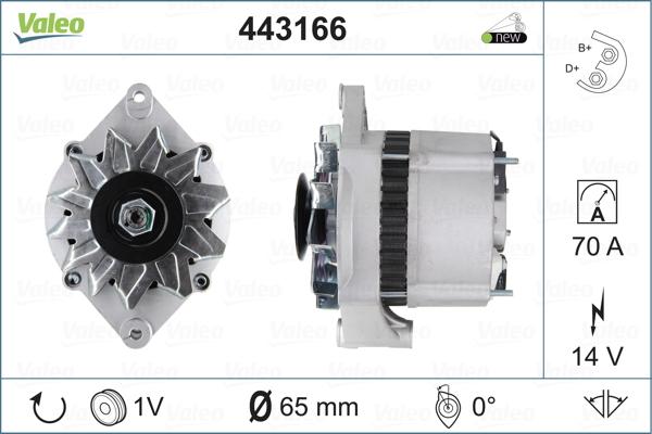 Valeo 443166 - Генератор abcparts.ee