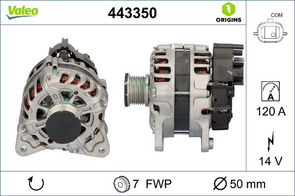 VALEO 443350 - Генератор abcparts.ee