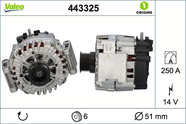 VALEO 443325 - Генератор abcparts.ee