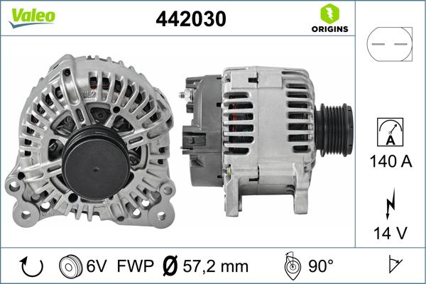 VALEO 442030 - Генератор abcparts.ee