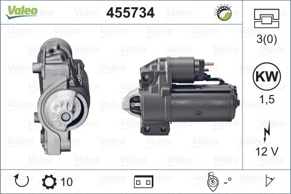 Valeo 455734 - Стартер abcparts.ee