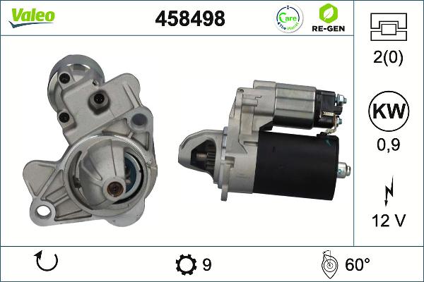VALEO 458498 - Стартер abcparts.ee