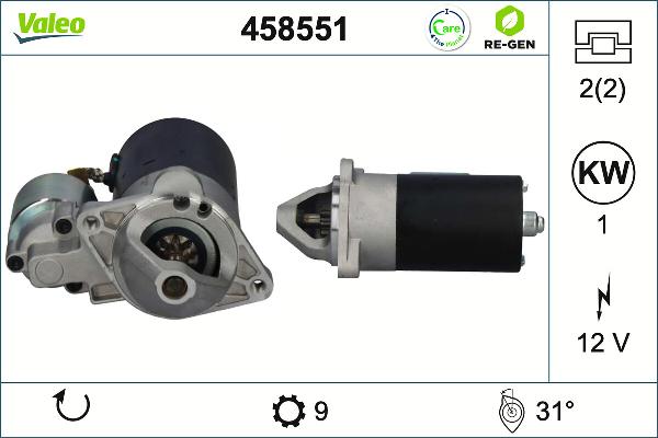 Valeo 458551 - Стартер abcparts.ee