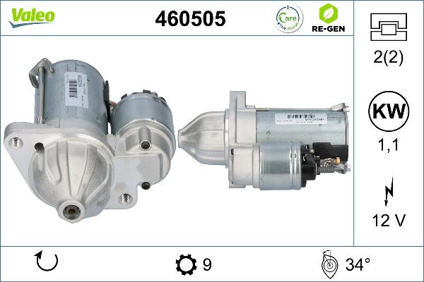 VALEO 460505 - Стартер abcparts.ee