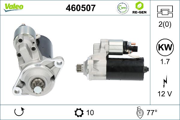 VALEO 460507 - Стартер abcparts.ee