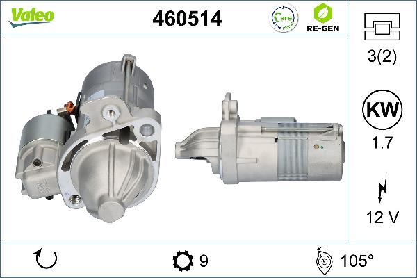 VALEO 460514 - Стартер abcparts.ee