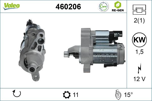 VALEO 460206 - Стартер abcparts.ee