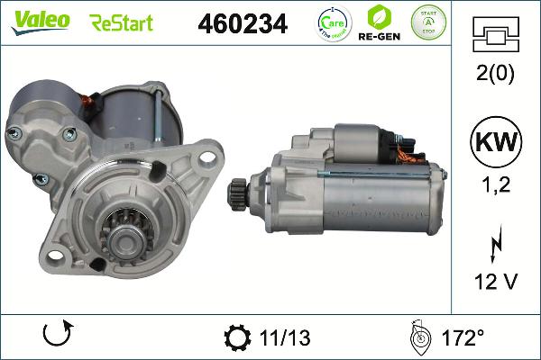VALEO 460234 - Стартер abcparts.ee
