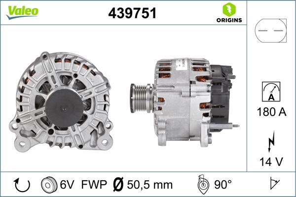 Valeo 439751 - Генератор abcparts.ee