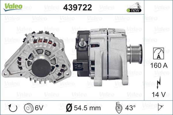 VALEO 439722 - Генератор abcparts.ee