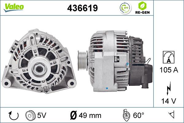 VALEO 436619 - Генератор abcparts.ee