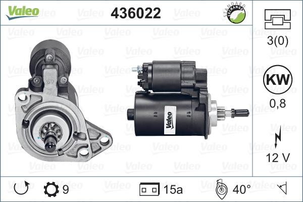 Valeo 436022 - Стартер abcparts.ee