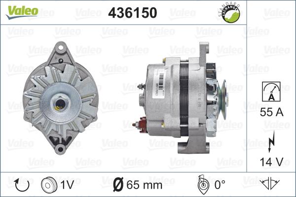 Valeo 436150 - Генератор abcparts.ee