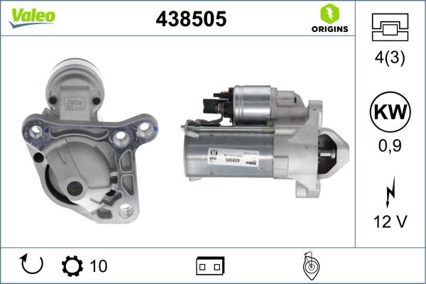 Valeo 438505 - Стартер abcparts.ee