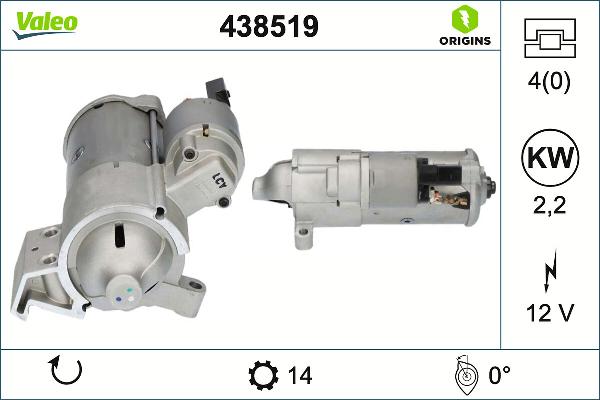 VALEO 438519 - Стартер abcparts.ee