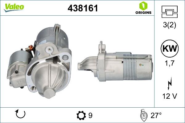 VALEO 438161 - Стартер abcparts.ee
