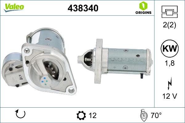 VALEO 438340 - Стартер abcparts.ee