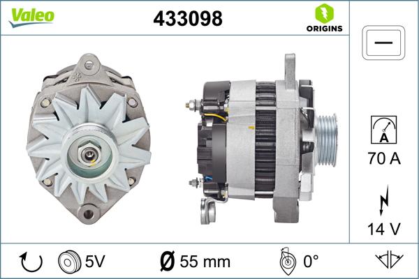 VALEO 433098 - Генератор abcparts.ee