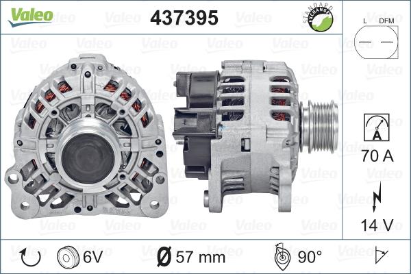 Valeo 437395 - Генератор abcparts.ee