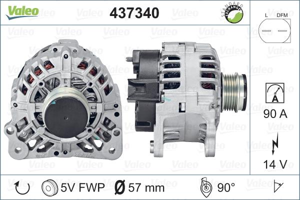 Valeo 437340 - Генератор abcparts.ee