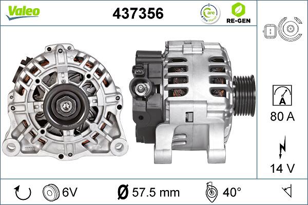 VALEO 437356 - Генератор abcparts.ee
