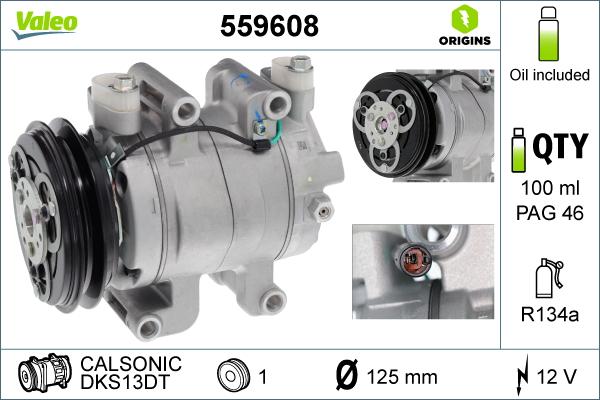 VALEO 559608 - Компрессор кондиционера abcparts.ee