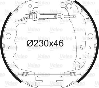 VALEO 554901 - Комплект тормозных колодок, барабанные abcparts.ee