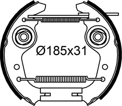 Valeo 554919 - Комплект тормозных колодок, барабанные abcparts.ee