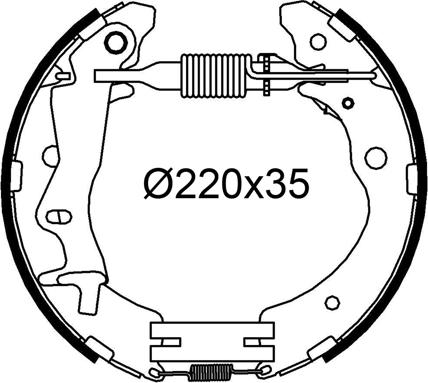 VALEO 554982 - Комплект тормозных колодок, барабанные abcparts.ee