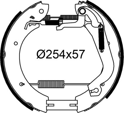 VALEO 554930 - Комплект тормозных колодок, барабанные abcparts.ee