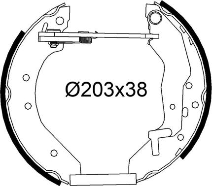 Valeo 554972 - Комплект тормозных колодок, барабанные abcparts.ee