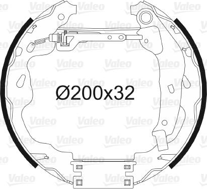 VALEO 554859 - Комплект тормозных колодок, барабанные abcparts.ee