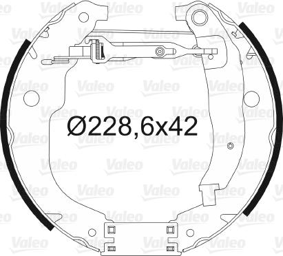 Valeo 554861 - Комплект тормозных колодок, барабанные abcparts.ee