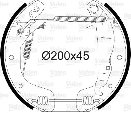 VALEO 554794 - Комплект тормозных колодок, барабанные abcparts.ee